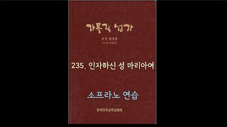 가톨릭성가 235 인자하신 성 마리아여 Soprano [upl. by Ardeth941]