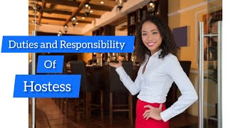 Duties and Responsibilities of Hostess in Fine Dining Restaurant  Five Star Hotel [upl. by Nauqyaj]