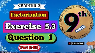 Class 9th Math  Chapter 5 Exercise 53 Question 1 Part iiii Educatoryhub [upl. by Scibert]