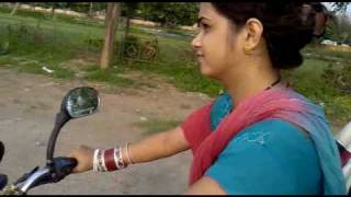 Ruchi on Bike [upl. by Lartnom]