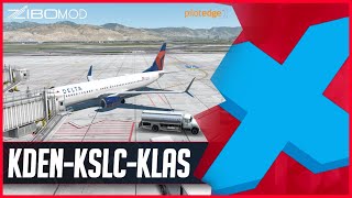 XPlane 11 LIVE  NEW Nevada Ortho  Pilotedge  Zibo Mod 737800  Denver Salt Lake amp Las Vegas [upl. by Dominga]