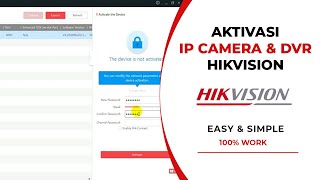 2 Cara Mudah Aktivasi DVR atau IP Camera Hikvision [upl. by Atelokin599]