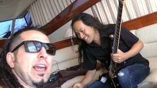 DragonForce Herman Li Recording with Five Finger Death Punch on a Yacht [upl. by Algernon]