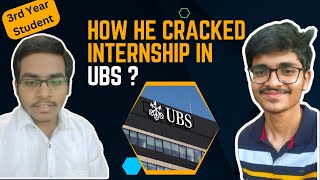 How He got Internship at UBS   Full interview Process Preparation Strategy  Adityas Podcast [upl. by Sarajane]