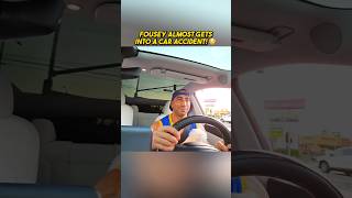 Fousey ALMOST Gets Into A Car Accident [upl. by Eicram]