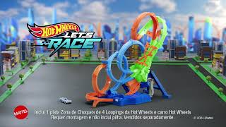 Hot Wheels Zona de Choques de 4 Loopings Pista I AD [upl. by Clyve]