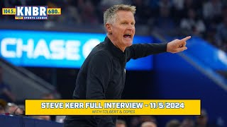 Steve Kerr joins Tolbert amp Copes to break down the Warriors impressive 61 start  1152024 [upl. by Nodal]