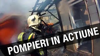 Intervenția pompierilor la un incendiu din Stroiești [upl. by Lyred324]