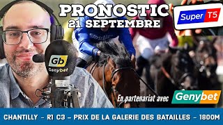 🔴 Pronostic Quinté  Super Top5 Samedi 21 Septembre 2024 Chantilly 🔴 Prix la Galerie des Batailles [upl. by Weissman]