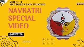 HOW TO DRAW EASY PAINTING OF MA DURGA navratrispecial art viralart artlove easyart easydrawing [upl. by Sweatt]