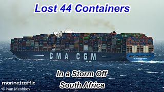 400 Meter Container Ship Loses 44 Containers in Heavy Weather Off South Africa [upl. by Senskell]