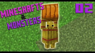 Mineshafts amp Monsters  Straw Golemlerle Tarlacılık 02  Modlu Minecraft [upl. by Cruce723]