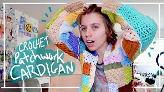 Patchwork Crochet Sampler Cardigan 🧶 Cardigan of Many Colours [upl. by Harli]