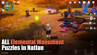 All Elemental Monument Puzzles in Natlan  Genshin Impact [upl. by Swerdna]