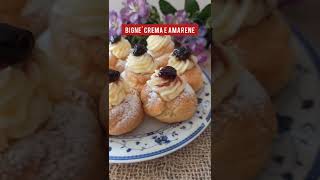 BIGNE CON CREMA E AMARENE ricetta PERFETTA per San Giuseppe [upl. by Animahs]