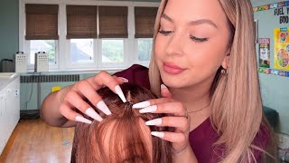 ASMR School Nurse checks your hair for Lice ur infested again but she has a new technique😉 [upl. by Mady]