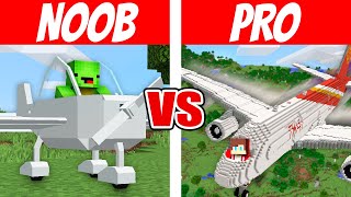 JJ amp Mikey NOOB vs PRO  AIRPLANE in Minecraft  Maizen JJ and Mikey [upl. by Kalila80]