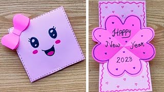 DIY  Happy New Year Greetings Card 2023  Handmade New Year Card [upl. by Enedan360]