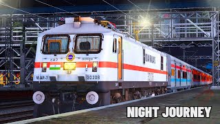 Indian Railways Train Simulator Pc Gameplay  Full Night Journey With Heavy Traffic [upl. by Myrwyn]