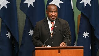 PNG Prime Minister James Marape makes historic first address to Australian parliament [upl. by Ahsini]