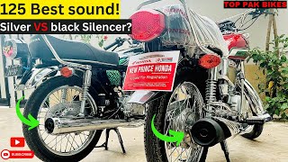 Honda CG 125 best silencer sound  Chrome silencer VS black which is best [upl. by Ennasor]