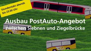 PostAuto Halbstundentakt ab Siebnen und Ziegelbrücke [upl. by Esya268]