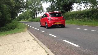 Corsa D VXR full custom exhaust flyby [upl. by Bonne158]