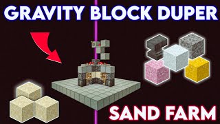 Gravity Block Duplicator Easy Sand DuperFarm In Minecraft PeBedrockJava 120 [upl. by Lubbock]