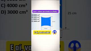 E aí qual o volume do cilindro geometriaespacial cilindro [upl. by Linell]