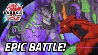 DOUBLEHEADED DRAGON EVOLUTION Hyper Nillious VS Dragonoid Battle  Bakugan Battle Planet Clip [upl. by Aihsia823]