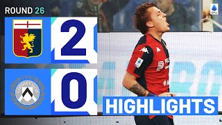 GENOAUDINESE 20  HIGHLIGHTS  Retegui fires Genoa back to winning ways  Serie A 202324 [upl. by Llednil779]