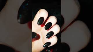 infill nails newnails black glitter [upl. by Khalid167]