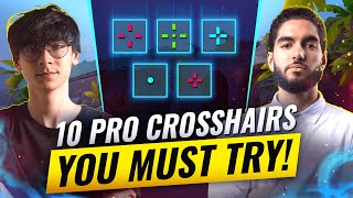 Want INSANE AIM Try These 10 PRO Crosshairs  Valorant [upl. by Nomar]