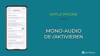 MonoAudio deaktivieren  Apple iPhone iOS 15 [upl. by Cheshire898]