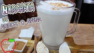 Agua de Horchata 2 maneras De Avena y de Arroz [upl. by Nauqad]