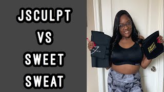 JSculpt VS Sweet Sweat  Fitness Belt Comparison Review Try On  JSculpt Review [upl. by Vassell]