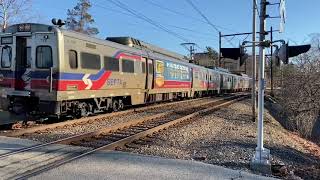 SEPTA Regional Rail action at JenkintownWyncote Station 122019 [upl. by Norga]