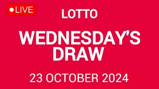 The National Lottery Lotto Draw Live results from Wednesday 23 October 2024  tonights lotto [upl. by Wootten]