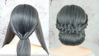 Low Chignon Bun Tutorial  Perfect Bun Hairstyle For Wedding Or Party [upl. by Ferree220]