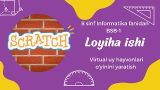 8 sinf Informatika fanidan BSB1 Loyiha ishi Virtual uy hayvonlari oʻyinini yaratish [upl. by Kenrick466]