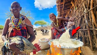 Delicious African Village Style Chicken Curry With Corn Flour  Traditional Recipe For Lunch 🍗🌽 [upl. by Noteek]