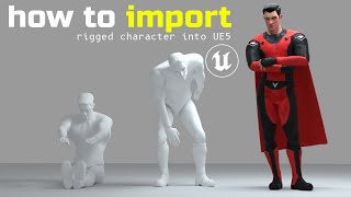 importing RIGGED CHARACTERS in UNREAL ENGINE 5 [upl. by Emerald]