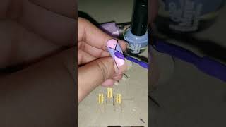 easy striping nail design nailart youtube viral trending youtubeshort Aarus nail art [upl. by Keefe]