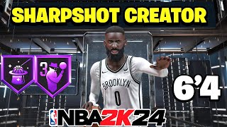 NEW Sharpshooting Shot Creator Build Best Comp PG Build In NBA 2K24 [upl. by Matuag426]