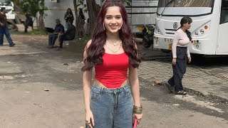 Jannat Zubair Spotted At Laughter Chef Set For Shoot [upl. by Quillan]