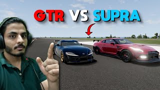 Nissan GTR VS Supra Drag Race  Beamng Drive Hindi Gameplay [upl. by Valenba]