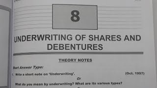 Underwriting of Shares and Debentures Bcom 2nd Semester Full explanation in hindi [upl. by Nimad]