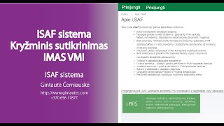 ISAF sistemaKryžminis sutikrinimas  IMAS VMI Valstybinė mokesčių inspekcija [upl. by Zarla]