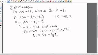 How to Solve A Stackelberg Oligopoly Problem [upl. by Aitret]