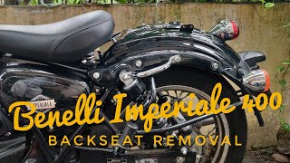 Benelli Imperiale 400 Backseat Removal [upl. by Olin284]